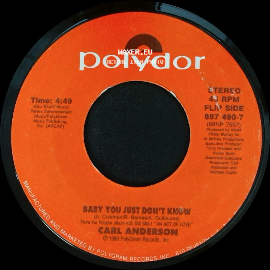 Carl Anderson - Baby You Just Don't Know / Falling All Over Again side A