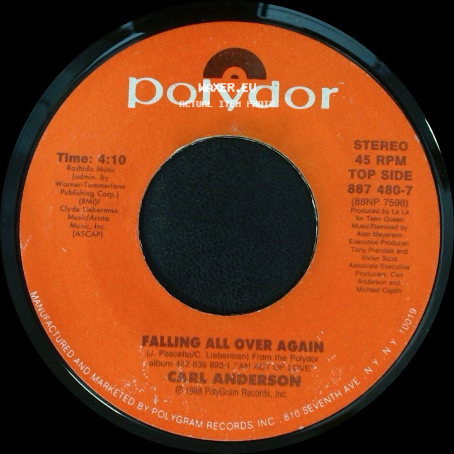 Carl Anderson - Baby You Just Don't Know / Falling All Over Again side B