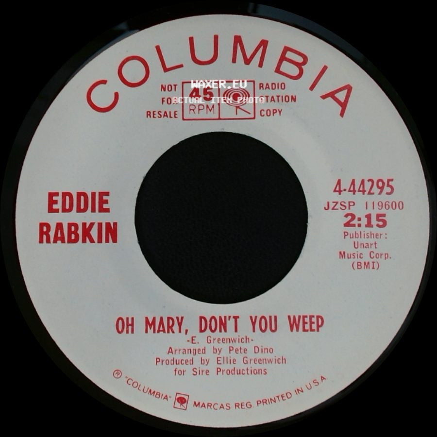 Eddie Rabkin - Oh Mary, Don't You Weep / Dream Baby (How Long Must I Dream) side A