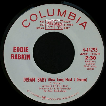 Eddie Rabkin - Oh Mary, Don't You Weep / Dream Baby (How Long Must I Dream) side B