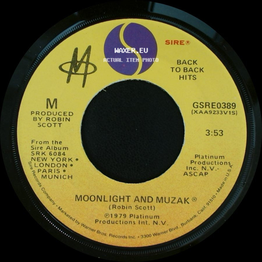 M / Back To Back Hits - Moonlight And Muzak / Pop Muzik side A