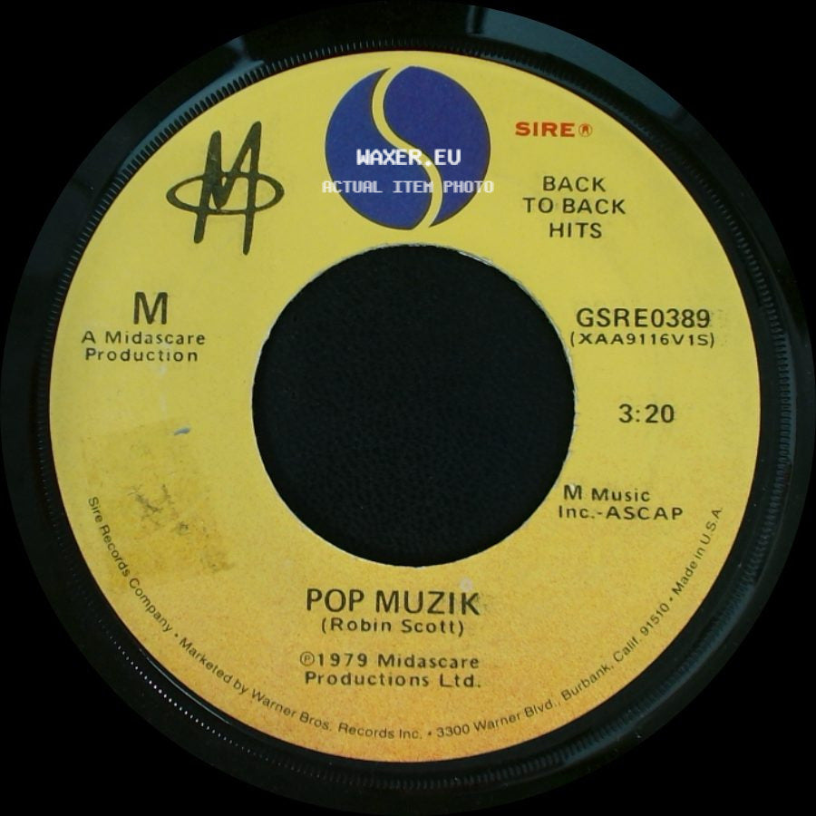 M / Back To Back Hits - Moonlight And Muzak / Pop Muzik side B