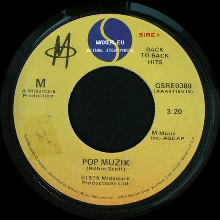 M / Back To Back Hits - Moonlight And Muzak / Pop Muzik side B