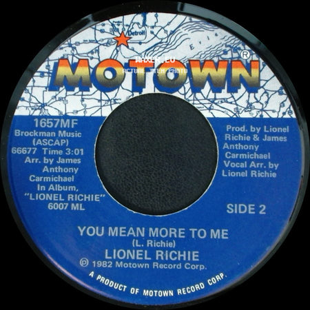 Lionel Richie - You Are / You Mean More To Me side B