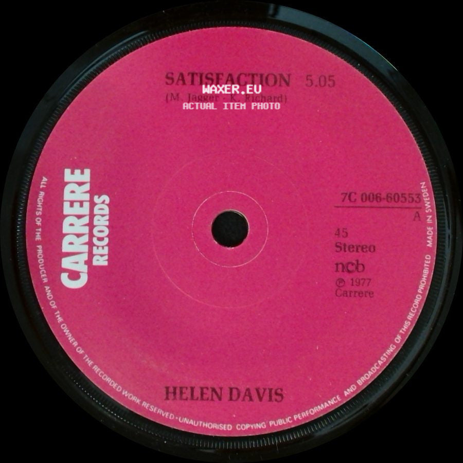 Helen Davis - Satisfaction / Yesterday A King side A