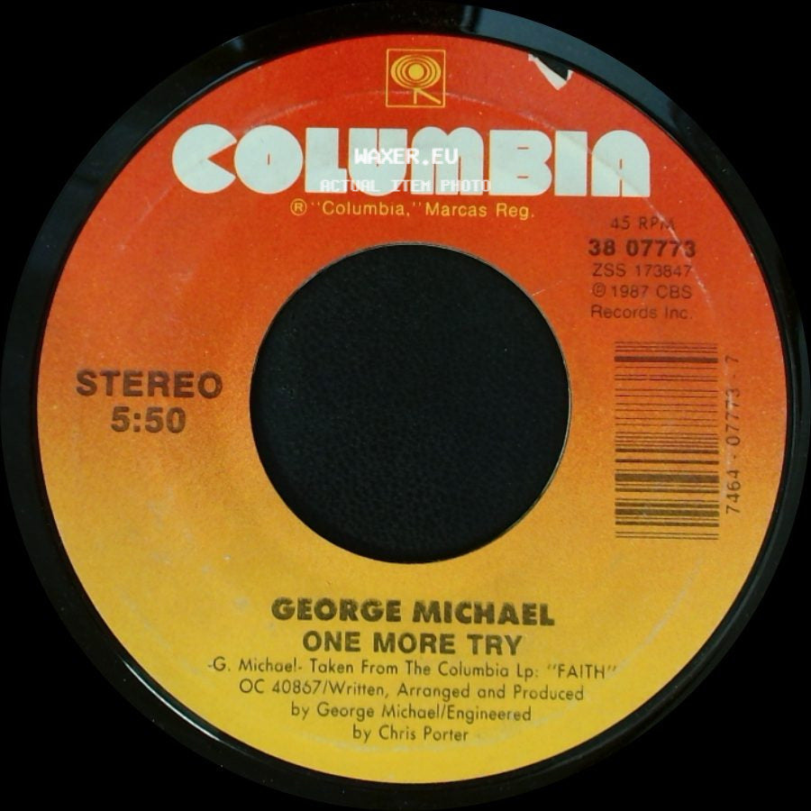 George Michael - One More Try / Look At Your Hands side A