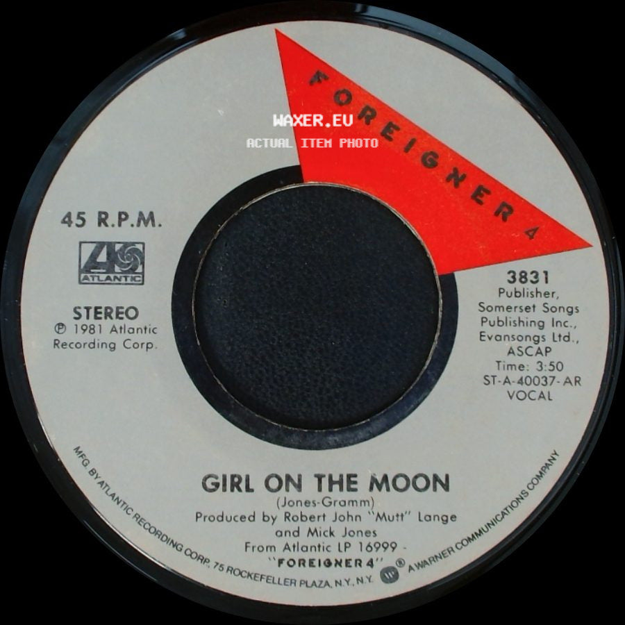 Foreigner - Urgent / Girl On The Moon side B