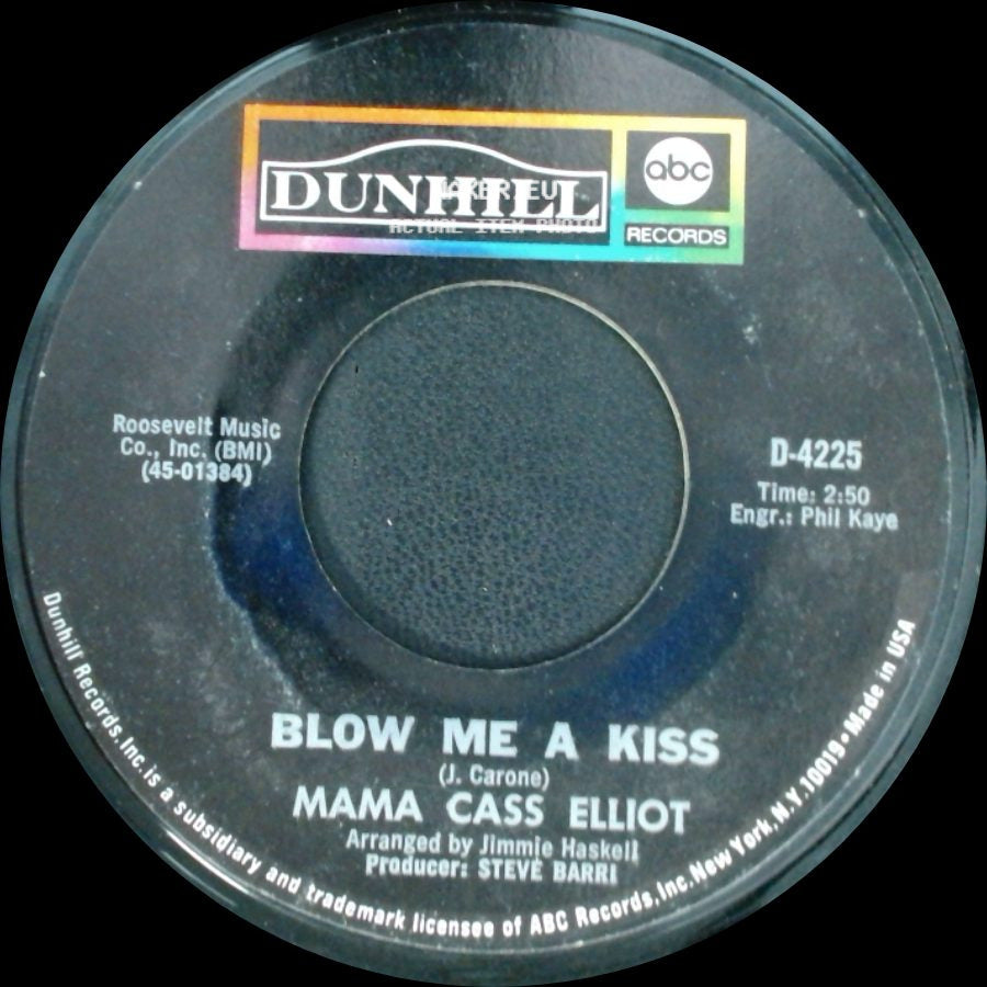 Mama Cass Elliot - Blow Me A Kiss / New World Coming side A