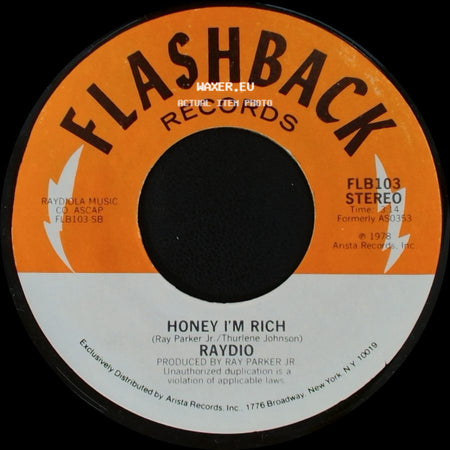 Raydio - Jack And Jill / Honey I'm Rich side B