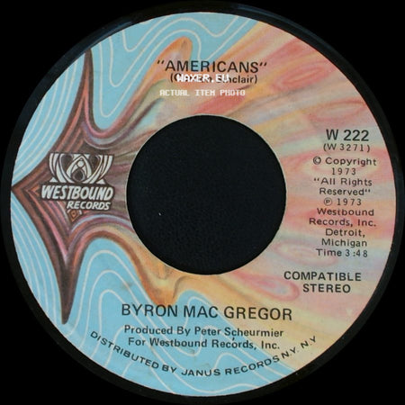 Byron Mac Gregor / The Westbound Strings - Americans / America The Beautiful side A