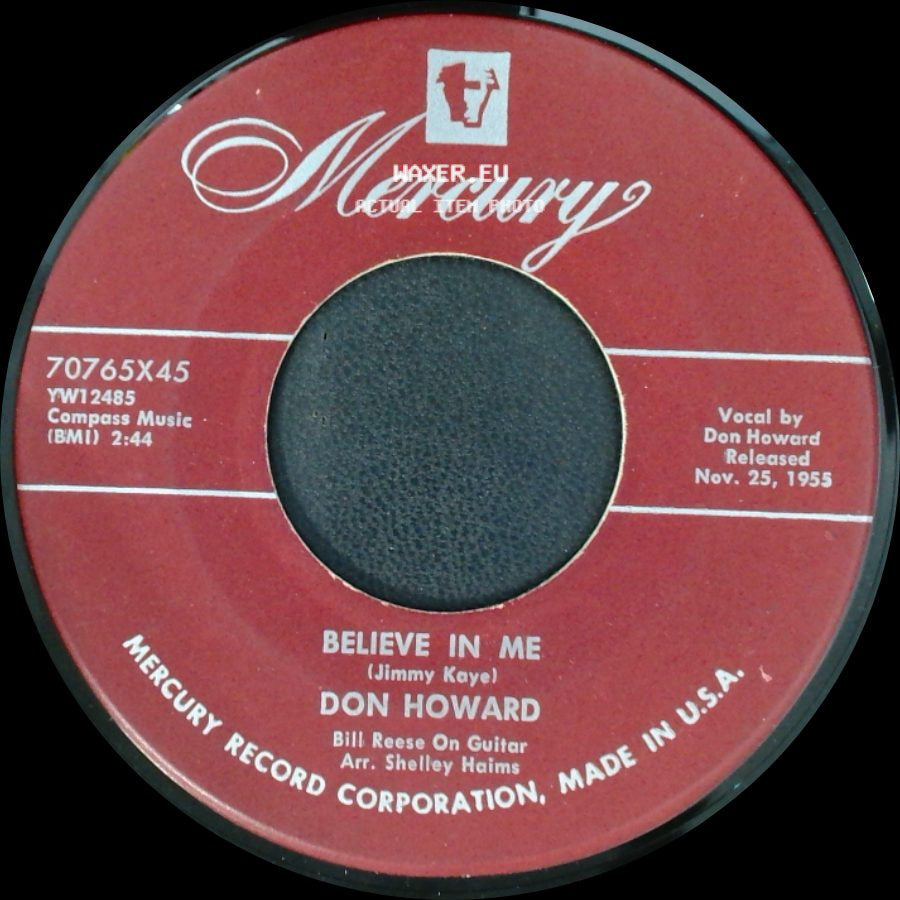 Don Howard - Believe In Me / Nothin' To Do side A