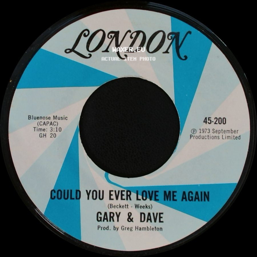 Gary & Dave - Where Do We Go From Here? / Could You Ever Love Me Again side B