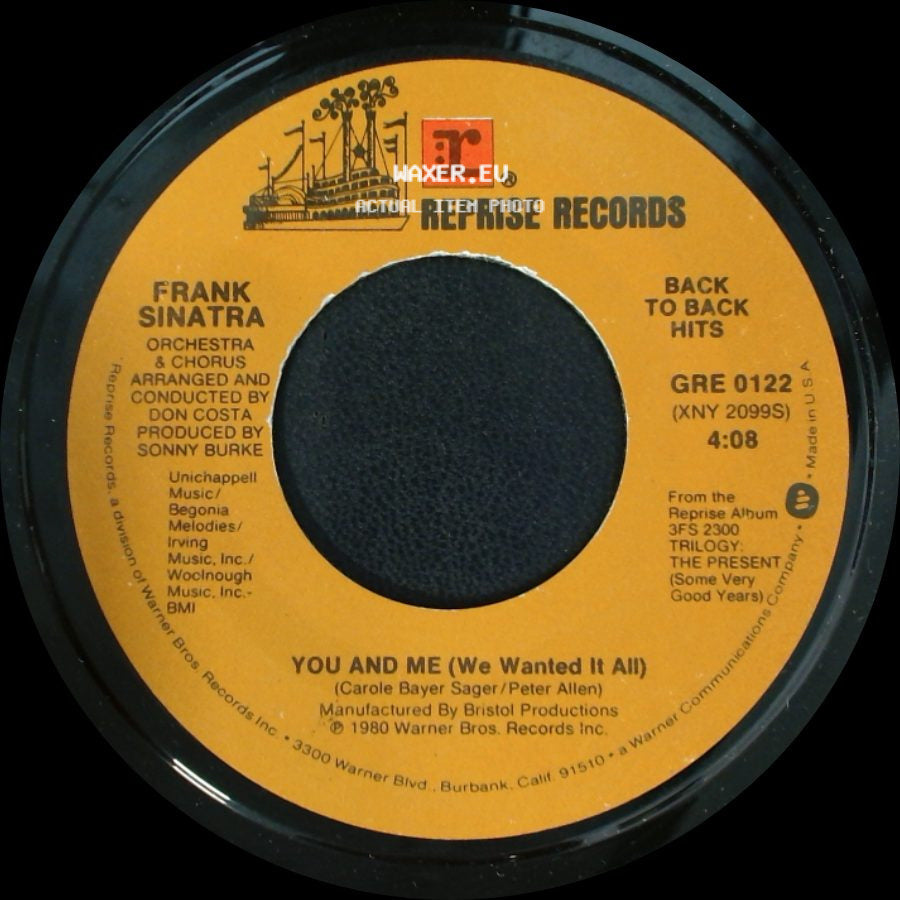 Frank Sinatra - You And Me (We Wanted It All) / Theme From New York, New York side A