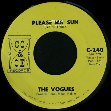 The Vogues - Don't Blame The Rain / Please Mr. Sun side B