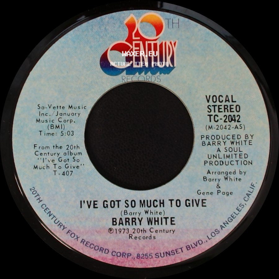 Barry White - I've Got So Much To Give / I've Got So Much To Give side B