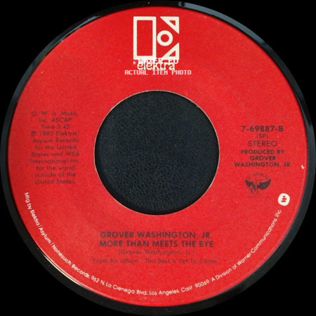 Grover Washington, Jr. / Grover Washington, Jr. With Special Guest Patti Labelle - More Than Meets The Eye / The Best Is Yet To Come side A