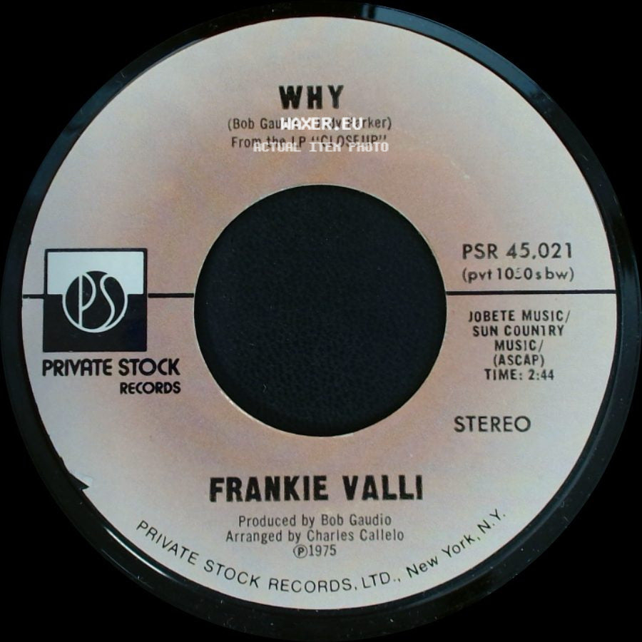 Frankie Valli - Why / Swearin' To God side A