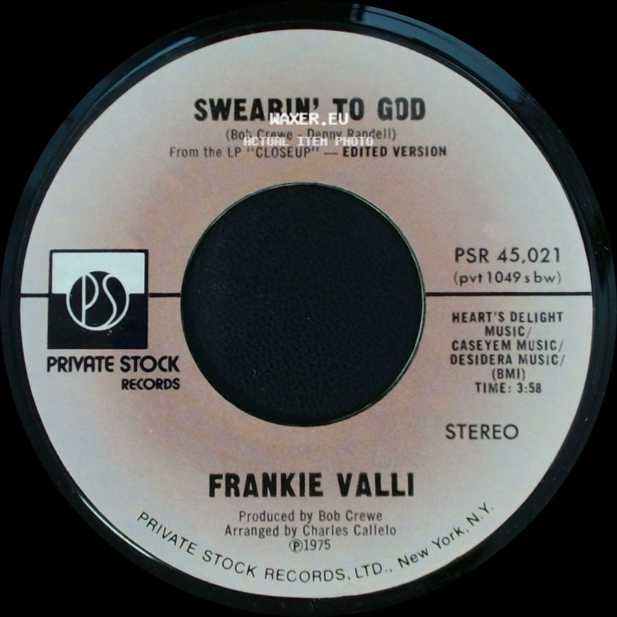 Frankie Valli - Why / Swearin' To God side B