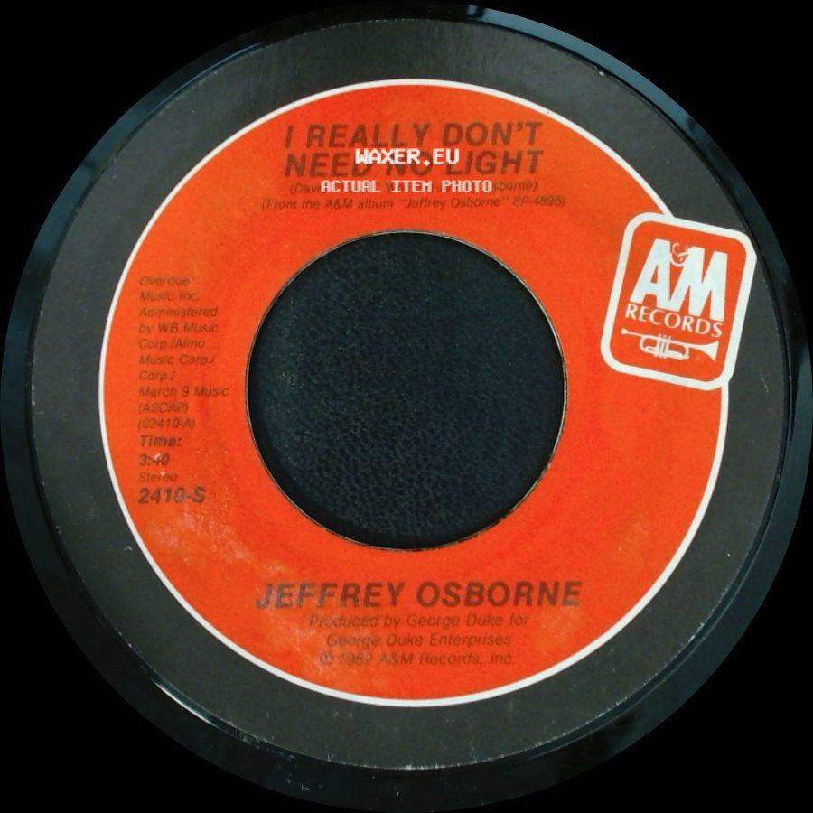 Jeffrey Osborne - One Million Kisses / I Really Don't Need No Light side B
