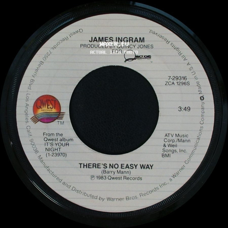 James Ingram - Come A Da Machine (To Take A My Place) / There's No Easy Way side B