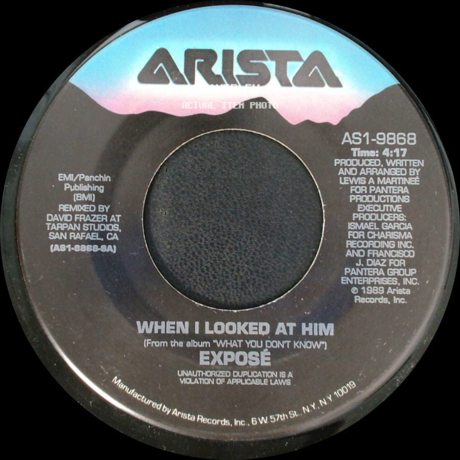 Exposé / Expose - When I Looked At Him / When I Looked At Him "Suave Mix" (Acoustic Version) side A