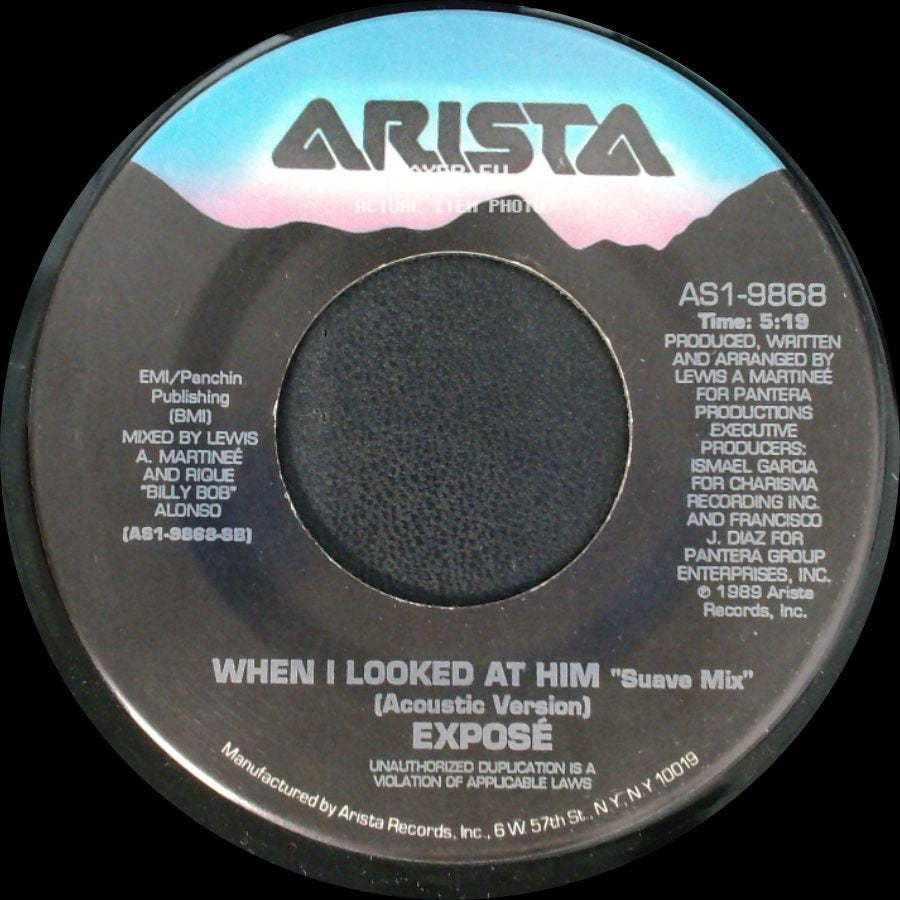 Exposé / Expose - When I Looked At Him / When I Looked At Him "Suave Mix" (Acoustic Version) side B