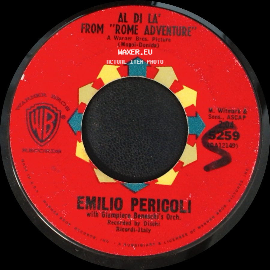 Gino Paoli / Emilio Pericoli - Sassi / Al Di La' From "Rome Adventure" side B