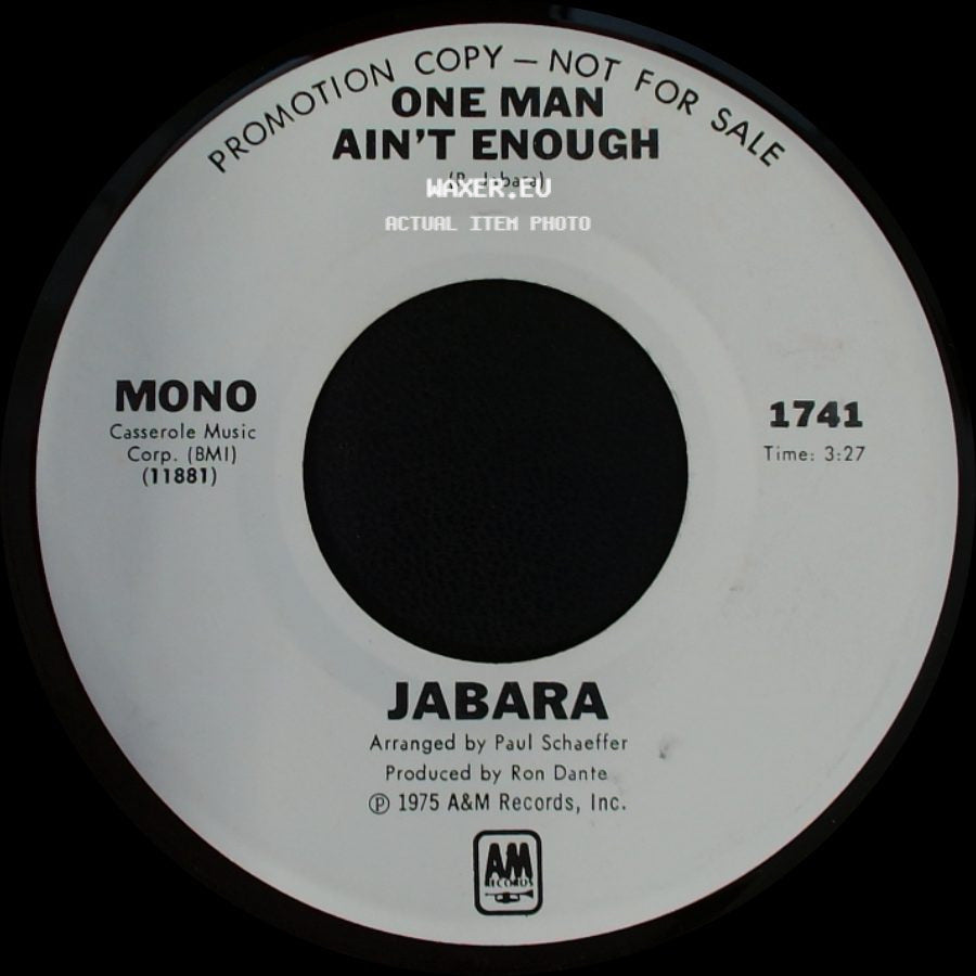Jabara - One Man Ain't Enough / One Man Ain't Enough side A