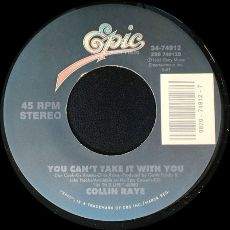 Collin Raye - Somebody Else's Moon / You Can't Take It With You side B