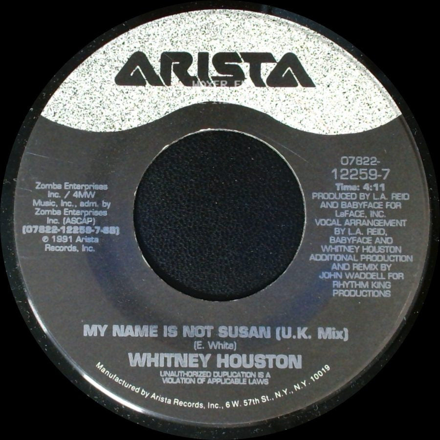 Alan Jackson / Whitney Houston - Someday / My Name Is Not Susan (U.K. Mix) side B