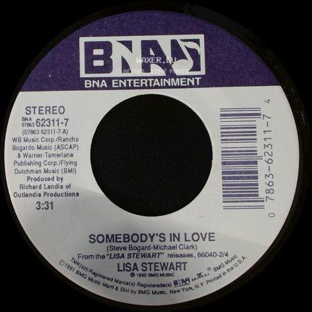 Lisa Stewart - Is It Love / Somebody's In Love side B