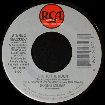 Ronnie Milsap - L. A. To The Moon / When The Hurt Comes Down side A
