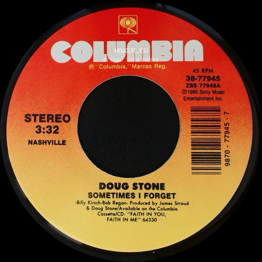 Doug Stone - You Won't Outlive Me / Sometimes I Forget side B