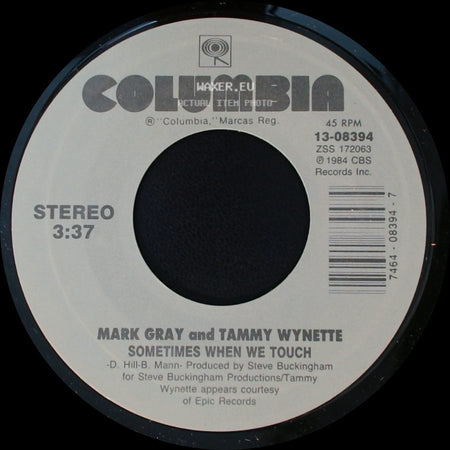 Mark Gray / Mark Gray And Tammy Wynette - Diamond In The Dust / Sometimes When We Touch side B