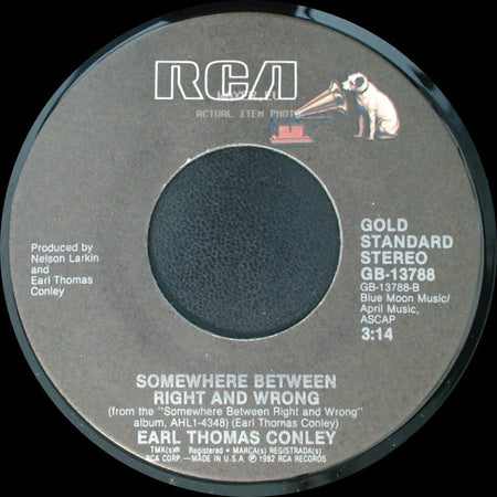 Earl Thomas Conley - Heavenly Bodies (Re-Mix Version) / Somewhere Between Right And Wrong side B