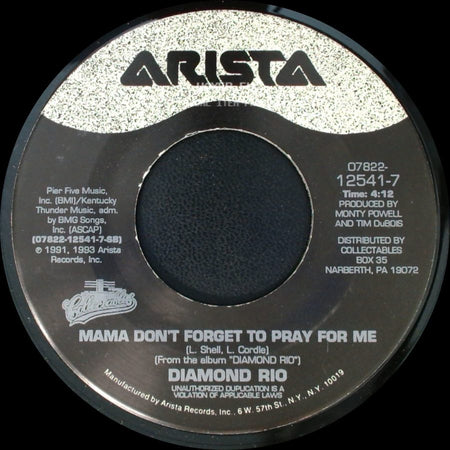 Diamond Rio - Meet In The Middle / Mama Don't Forget To Pray For Me side B