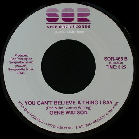 Gene Watson - Snake In The House / You Can't Believe A Thing I Say side B