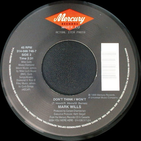 Mark Wills - She's In Love / Don't Think I Won't side B