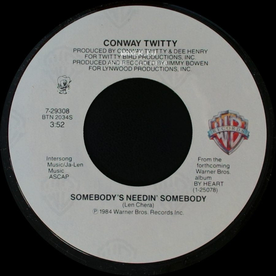 Conway Twitty - Somebody's Needin' Somebody / (Lying Here With) Linda On My Mind side A