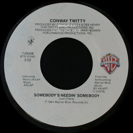 Conway Twitty - Somebody's Needin' Somebody / (Lying Here With) Linda On My Mind side A