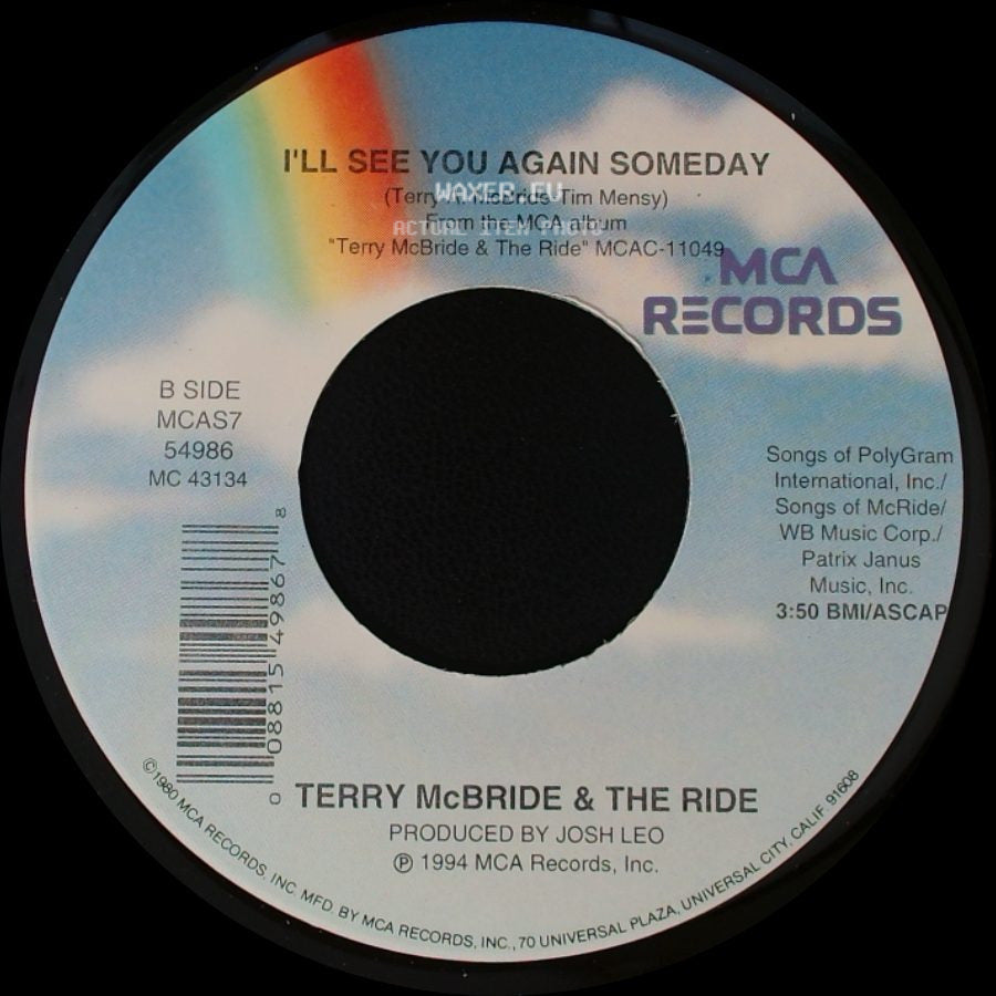 Terry Mcbride & The Ride - Somebody Will / I'll See You Again Someday side B
