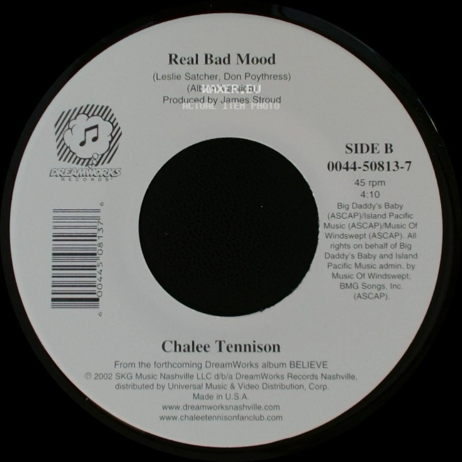 Chalee Tennison - Lonesome Road / Real Bad Mood side B