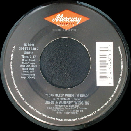 John & Audrey Wiggins - Somewhere In Love / I Can Sleep When I'm Dead side B