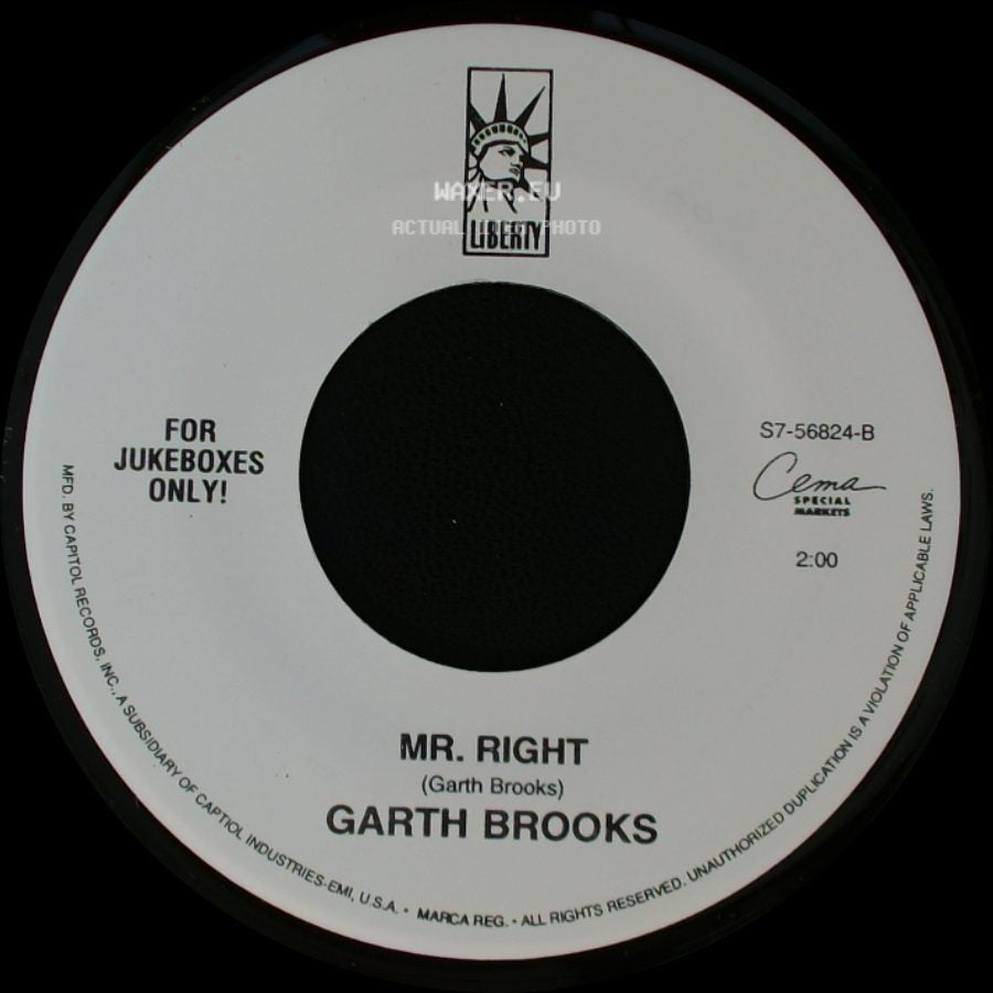 Garth Brooks - Mr. Right / Somewhere Other Than The Night side A