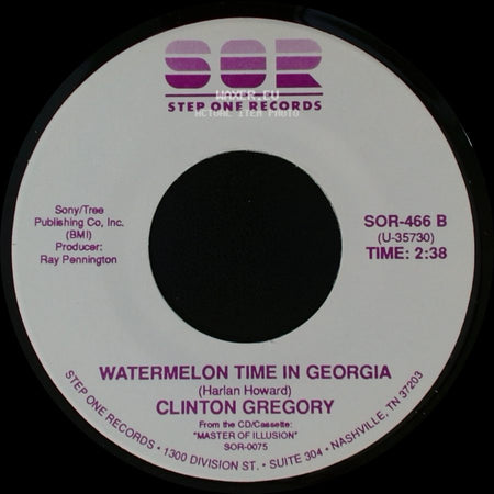 Clinton Gregory - Master Of Illusion / Watermelon Time In Georgia side B