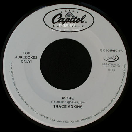 Trace Adkins - More / The Night He Can't Remember side A