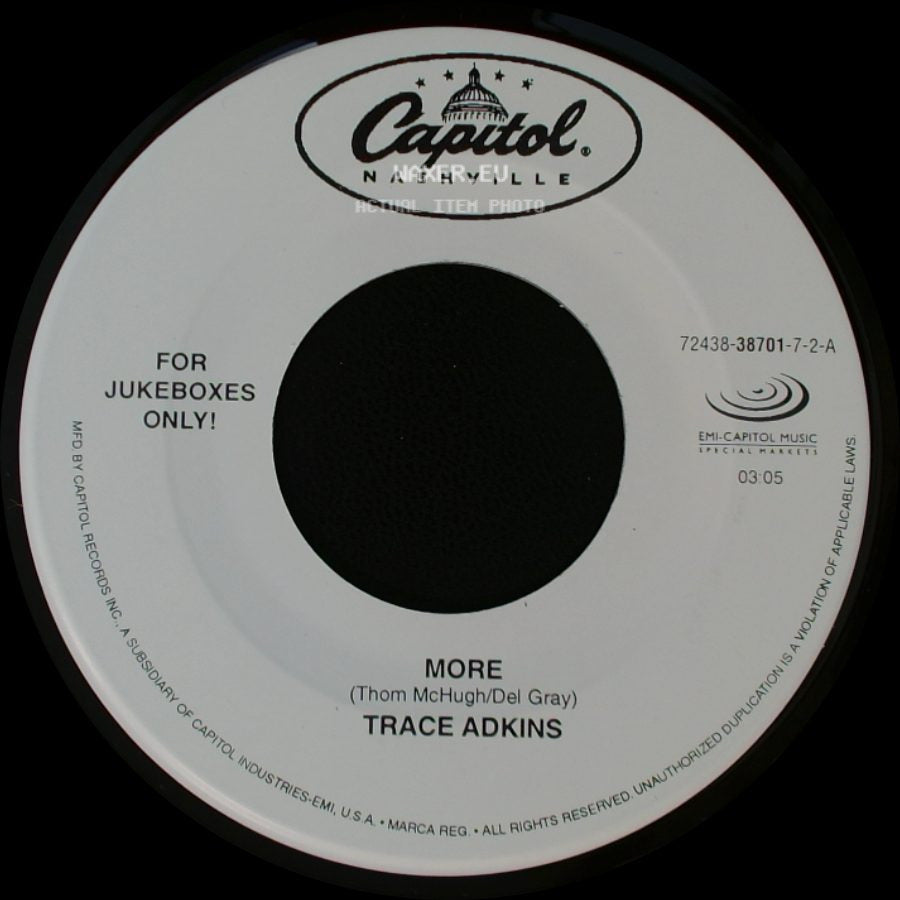 Trace Adkins - More / The Night He Can't Remember side A