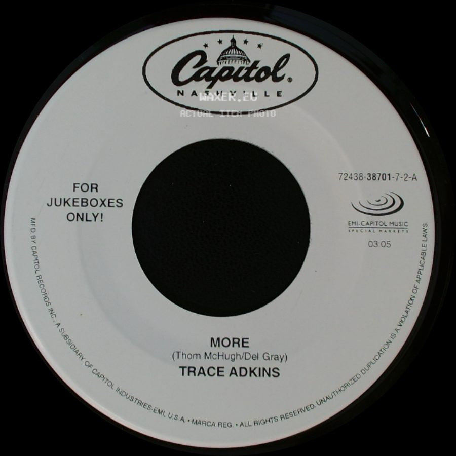 Trace Adkins - More / The Night He Can't Remember side A