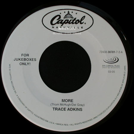 Trace Adkins - More / The Night He Can't Remember side A
