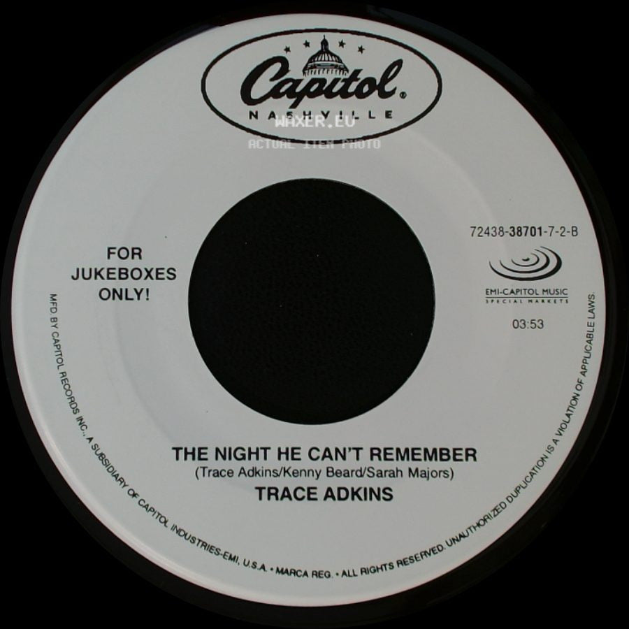Trace Adkins - More / The Night He Can't Remember side B